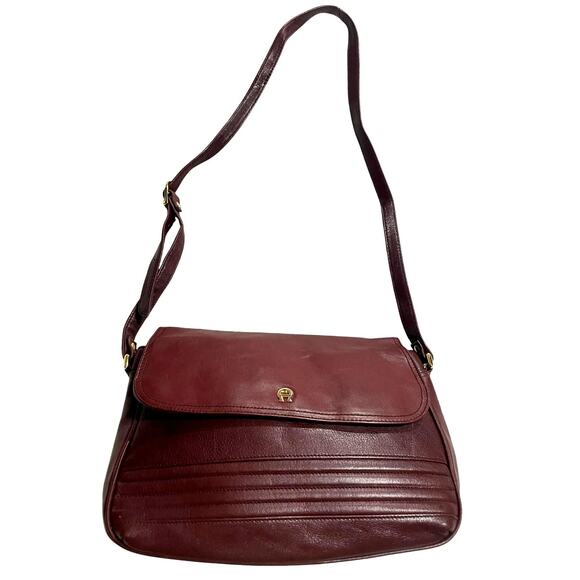 VTG Etienne Aigner Crossbody Shoulder Saddle Bag Purse Leather Red - Picture 1 of 13